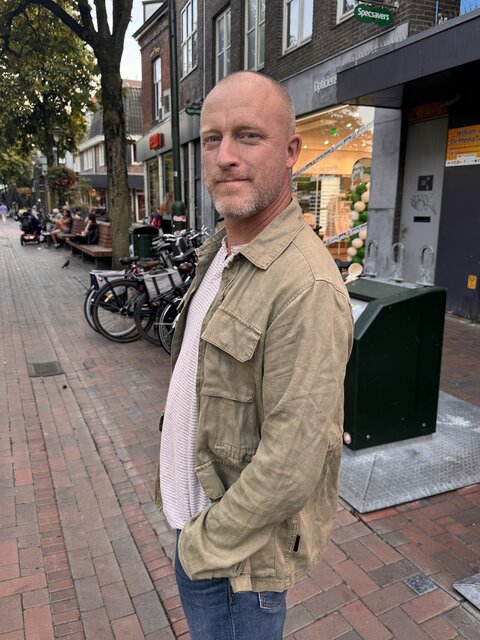 Dylan Tullberg on a street in the Netherlands